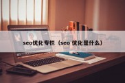 seo优化专栏（seo 优化是什么）