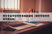 初中毕业学软件开发有前途吗（初中学软件开发学得会吗）