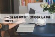 seo优化金苹果软件二（关键词优化金苹果效果好）