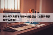 软件开发需要学习哪种编程语言（软件开发需要什么基础）