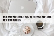 北京比较大的软件开发公司（北京最大的软件开发公司有哪些）