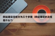 网站建设流程分为三个步骤（网站建设的流程是什么?）