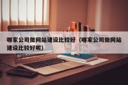 哪家公司做网站建设比较好（哪家公司做网站建设比较好呢）