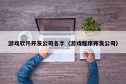 游戏软件开发公司名字（游戏程序开发公司）