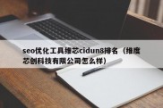 seo优化工具维芯cidun8排名（维度芯创科技有限公司怎么样）