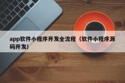 app软件小程序开发全流程（软件小程序源码开发）