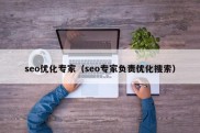 seo优化专家（seo专家负责优化搜索）