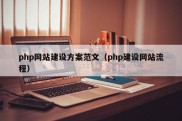 php网站建设方案范文（php建设网站流程）