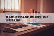 什么是seo优化基本内容包括哪些（seo主要优化哪些）