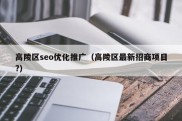 高陵区seo优化推广（高陵区最新招商项目?）